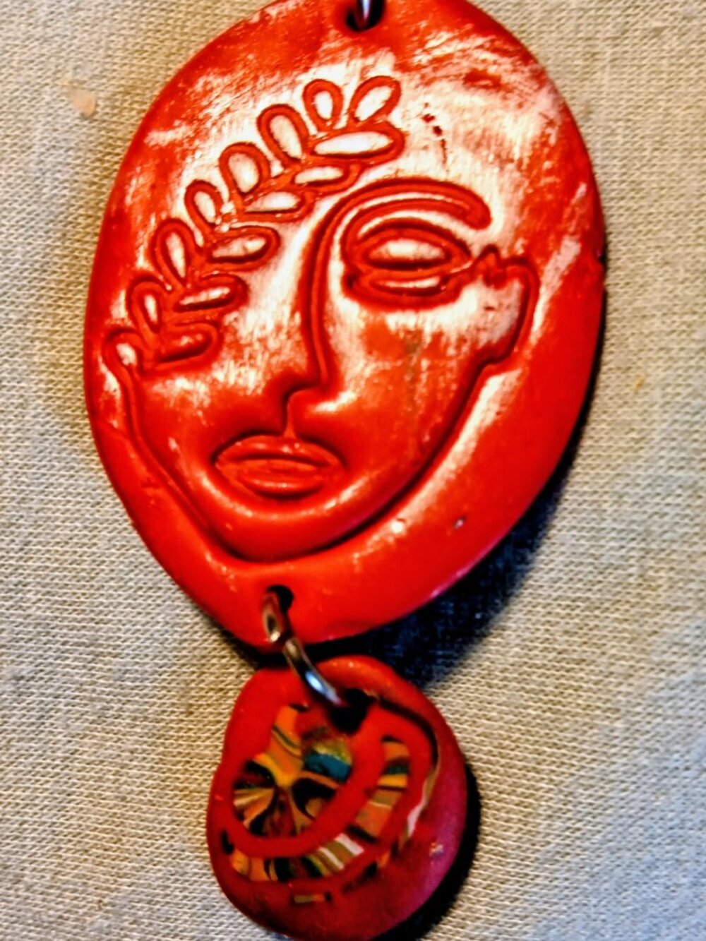 RED HANDMADE PENDANT